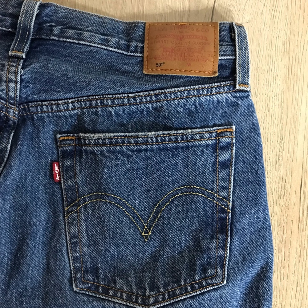 Levi’s Premium 501 Original fit Straight leg High rise Button Fly Jeans Size29 - Picture 5 of 15